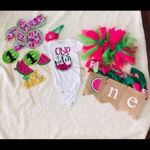 1st Birthday Set (Watermelon Themed)